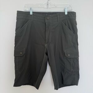 Kuhl Dark Green Casual Outdoor‎ Hiking Cargo Shorts Men's Size 34 Gorpcore